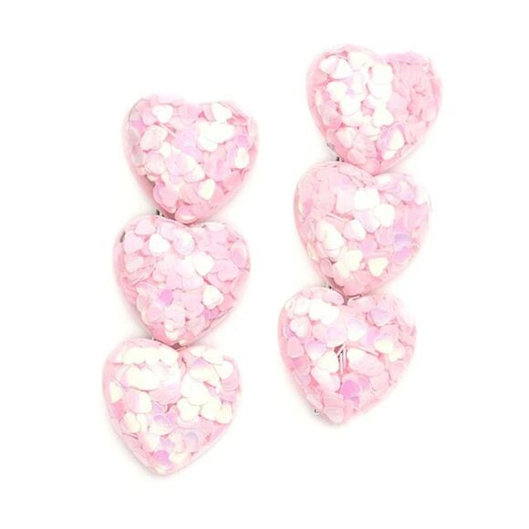 Paparazzi Heart Full of Confetti Pink Iridescent Hair Clip - Picture 1 of 1